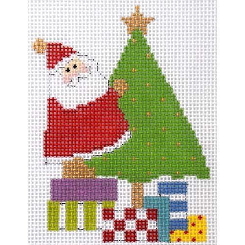 Santa Standing Tall Painted Canvas The Princess & Me 
