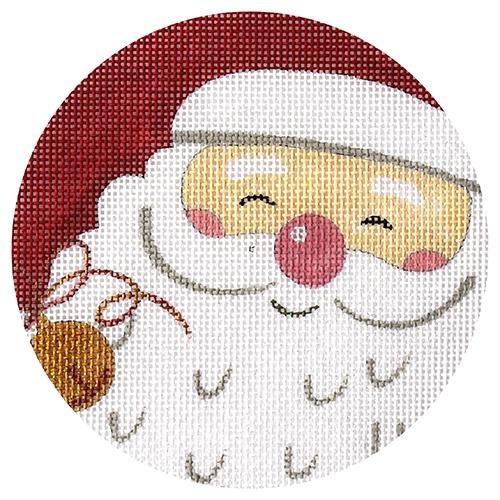 Santa with Bell Ornament Painted Canvas All About Stitching/The Collection Design 