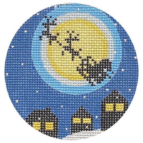 Santa's Flight Painted Canvas Alice Peterson Company 
