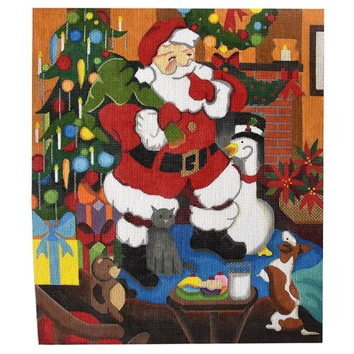 Santa's Surprise Arrival Painted Canvas Raymond Crawford Designs 