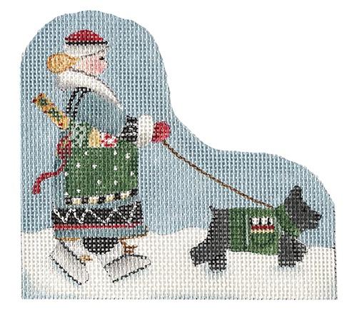 Santa's Village People  Scottie Walk Painted Canvas Melissa Shirley Designs  - 1