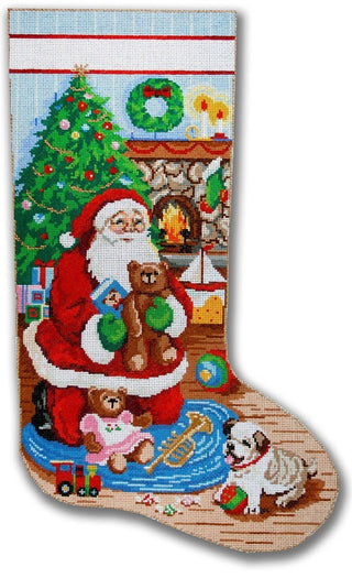 Santa's Visit Painted Canvas CBK Needlepoint Collections 
