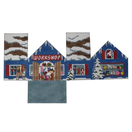 Santa's Workshop on 13 Mesh Painted Canvas Susan Roberts Needlepoint Designs Inc.  - 1
