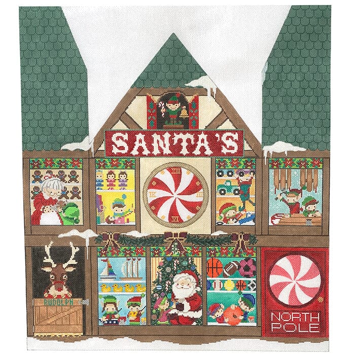 Santa's Workshop Painted Canvas CBK Needlepoint Collections 
