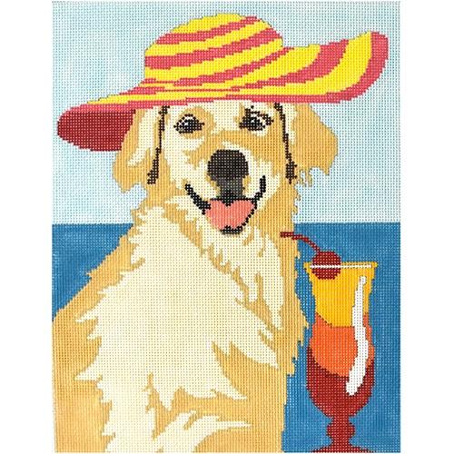 Sassy Golden Painted Canvas CBK Needlepoint Collections  - 1