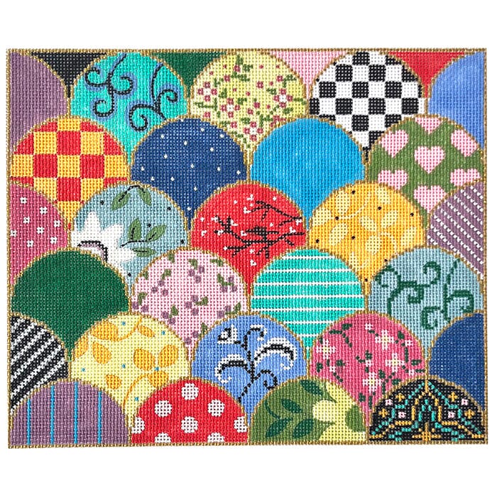 Scale Collage Painted Canvas Alice Peterson Company 