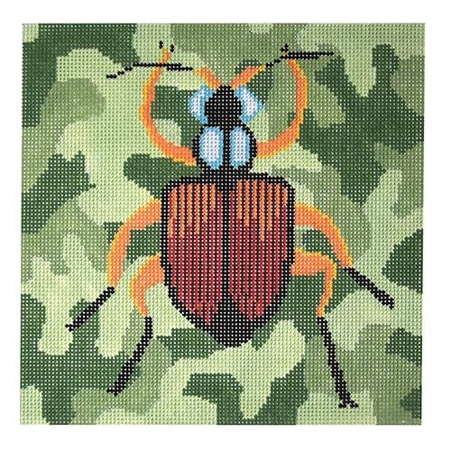 Scarab Beetle Painted Canvas Birds of a Feather  - 1