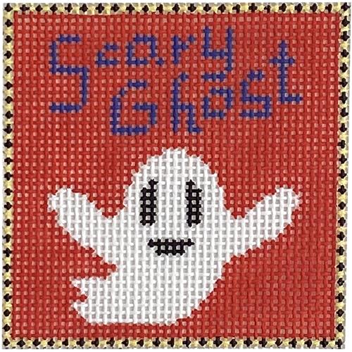 Scary Ghost Square Painted Canvas Birds of a Feather 