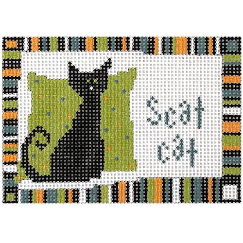 Scat Cat Painted Canvas Pippin  - 1