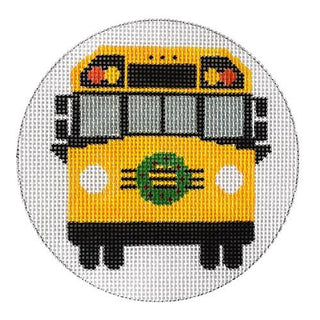 School Bus Ornament Painted Canvas Vallerie Needlepoint Gallery 
