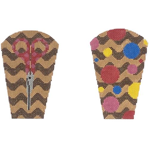 Scissors - Sandy and Polka Dots Painted Canvas The Meredith Collection 