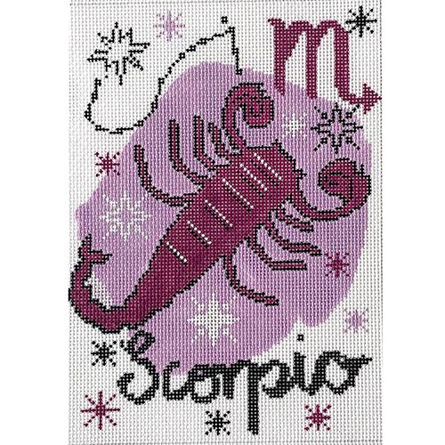 Scorpio Zodiac Rectangle Painted Canvas Lee's Needle Art Inc. 