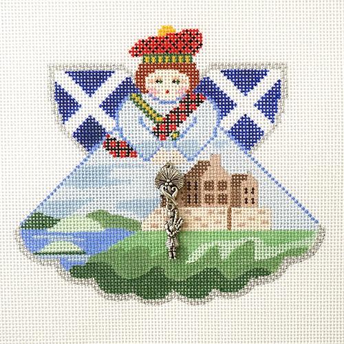 Scotland Angel Painted Canvas Painted Pony Designs  - 1