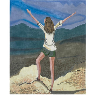 Screaming from a Mountaintop Painted Canvas Patti Mann 
