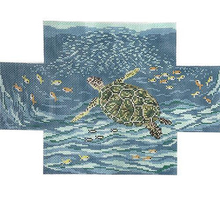 Sea Turtle Brick Cover Painted Canvas Needle Crossings 
