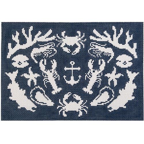 Seafood Social Painted Canvas Morgan Julia Designs 
