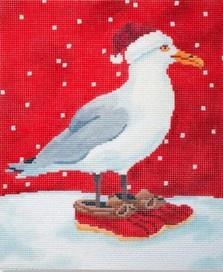 Seagull with Boots Painted Canvas Scott Church Creative  - 1