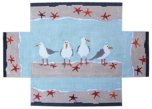 Seagulls Doorstop Painted Canvas Pippin  - 1