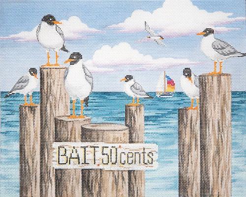 Seagulls Painted Canvas Alice Peterson 
