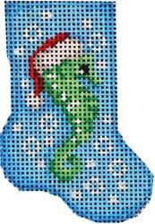 Seahorse Micro Sock Painted Canvas Associated Talents 