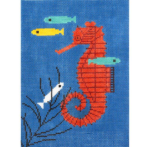 Seahorse on 13 Painted Canvas Charley Harper 