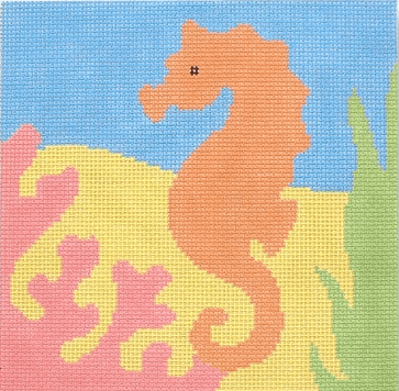 Seahorse Painted Canvas CBK Needlepoint Collections 