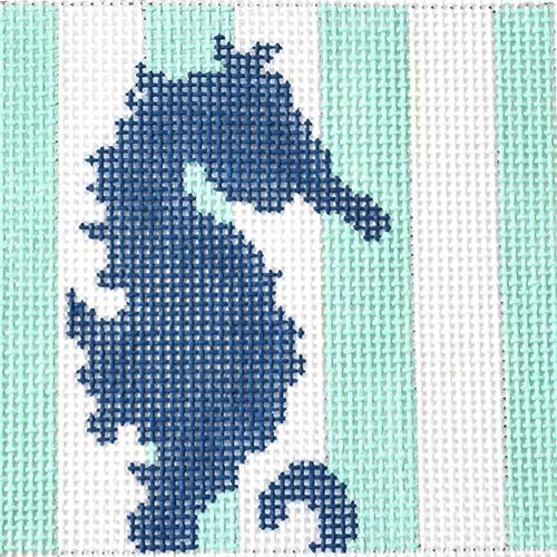 Seahorse Stencil Insert Painted Canvas Two Sisters Needlepoint 