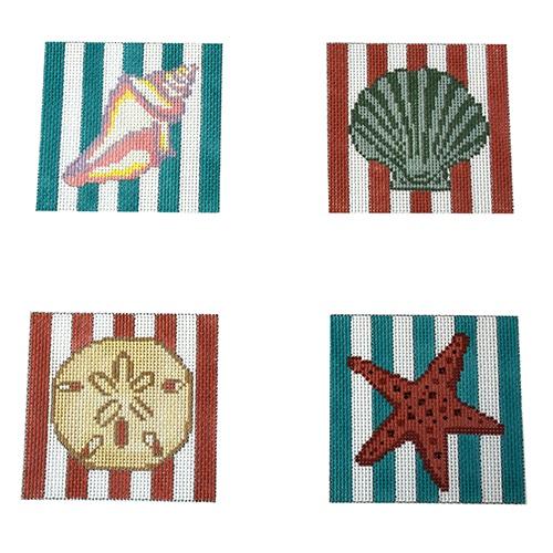 Seashells Painted Canvas The Meredith Collection  - 1