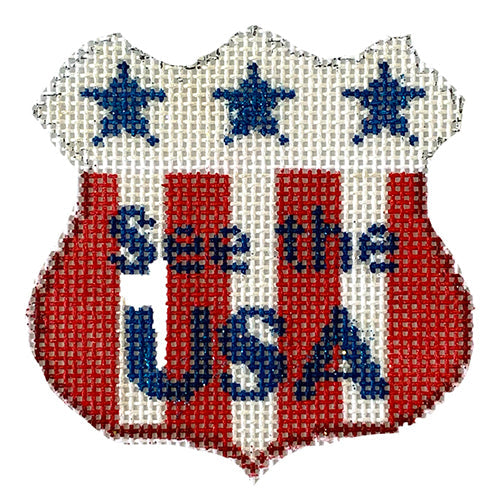 See the USA Painted Canvas Petite Sweets 
