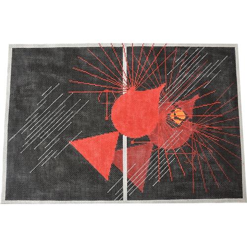 Seeing Red on 13 Painted Canvas Charley Harper 
