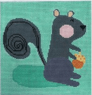 Serge Squirrel Painted Canvas Birds of a Feather  - 1