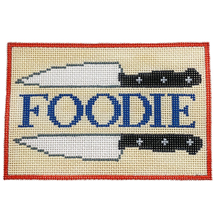 Serious Foodie Painted Canvas All About Stitching/The Collection Design 
