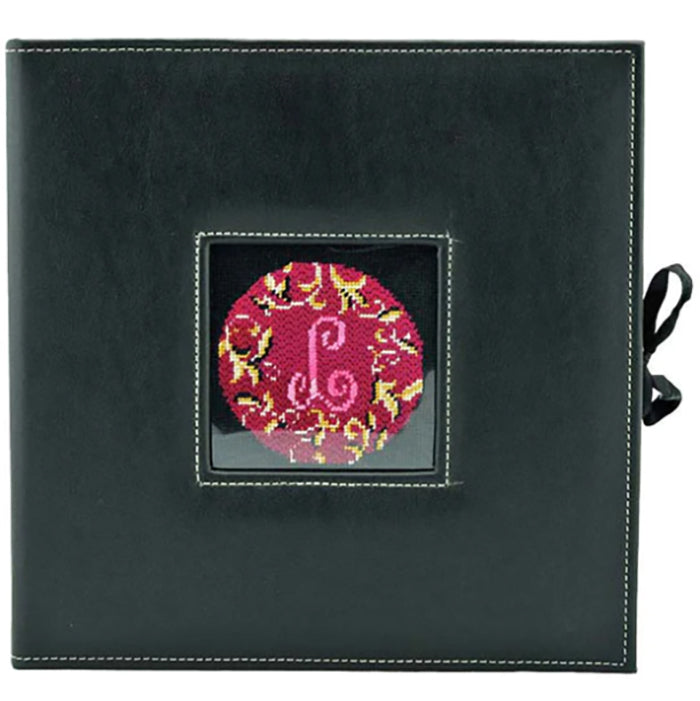 Sewn 3-Ring Pocket Page Photo Album Box - Black Leather Goods Lee's Leather Goods 