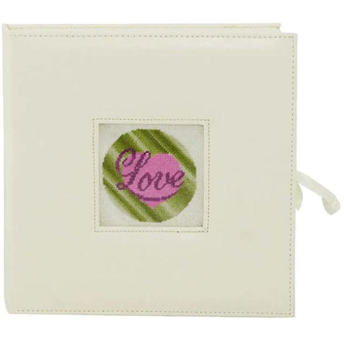 Sewn 3-Ring Pocket Page Photo Album Box - White Leather Goods Lee's Leather Goods 