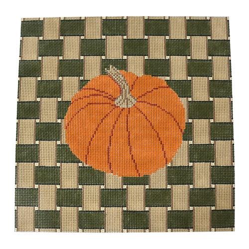 Shaker Pumpkin Pillow Painted Canvas J. Child Designs 