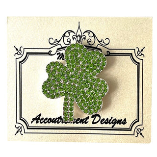 Shamrock 3 Leaf Crystal Needleminder Accessories Accoutrement Designs 
