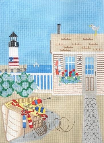 Shanty by the Sea Painted Canvas TWNC Designs 