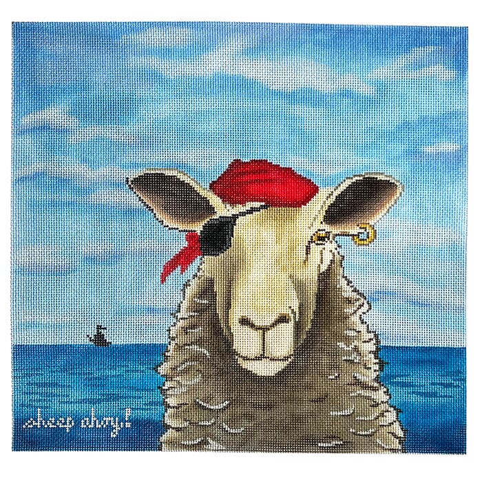Sheep Ahoy Painted Canvas CBK Needlepoint Collections  - 1