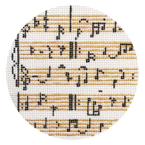 Sheet Music Painted Canvas The Plum Stitchery  - 1