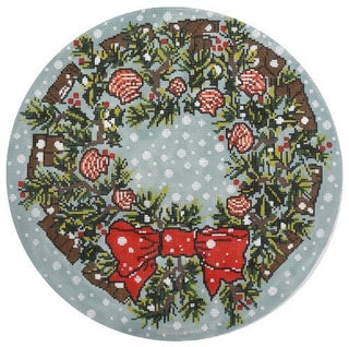 Shell Wreath Painted Canvas Susan Wallace Barnes 

