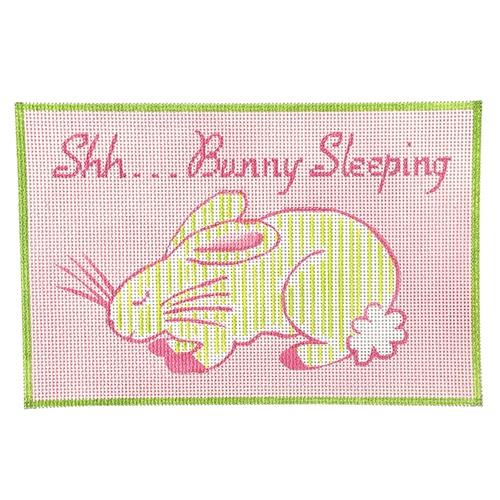 Shh...Bunny Sleeping Painted Canvas Kate Dickerson Needlepoint Collections 