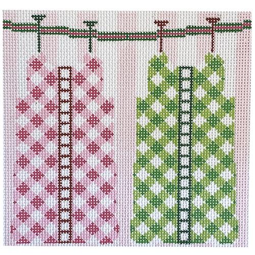 Shifts Square Painted Canvas Two Sisters Needlepoint 