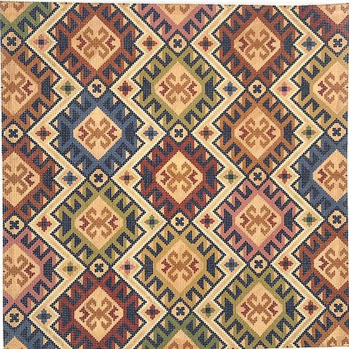 Shirvan Geometric Pillow Painted Canvas CanvasWorks  - 1