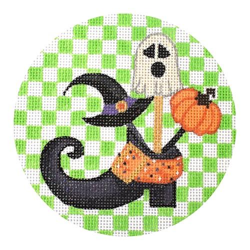 Shoe, Hat, Ghost, Pumpkin Ornament Painted Canvas A Poore Girl Paints  - 1