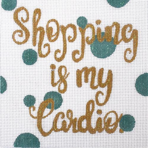 Shopping is my Cardio Painted Canvas A Poore Girl Paints 
