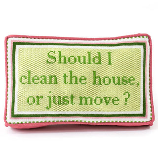Should I Clean the House or Just Move   Green/Pink Kit Kits Needlepoint To Go 
