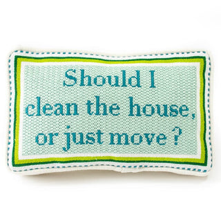 Should I Clean the House or Just Move   Green/Turquoise Kit Kits Needlepoint To Go 
