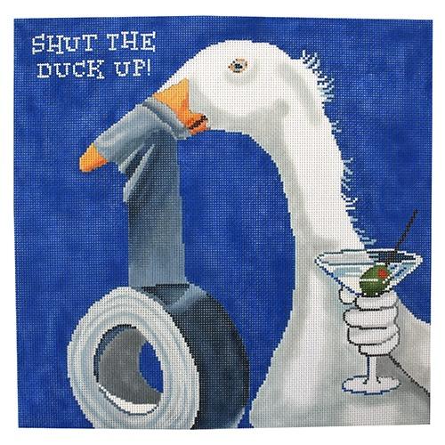 Shut the Duck Up! Painted Canvas CBK Needlepoint Collections  - 1