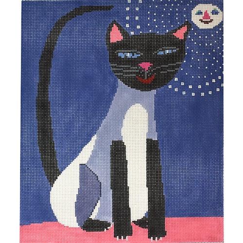 Siamese Cat Painted Canvas Birds of a Feather 