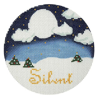 Silent Ornament Painted Canvas The Plum Stitchery 
